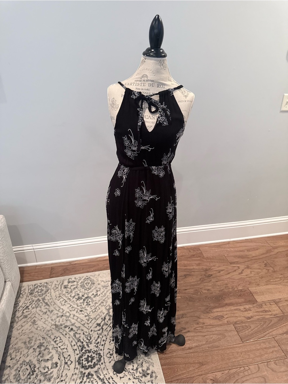 torrid Black Maxi Dress with White Floral Print